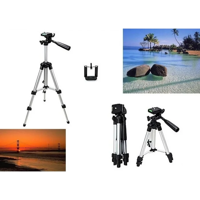 BUĞZ Tripod : Telefon ve Kamera Tutucu Ayak + Telefon Tutucu - 105Cm