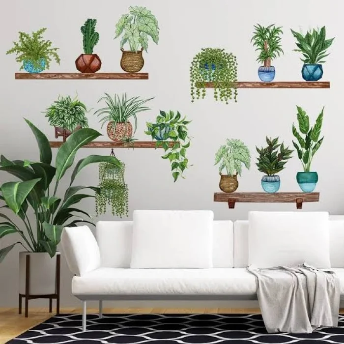 BUĞZ Tropikal Bitkiler Duvar Stickerı Model B