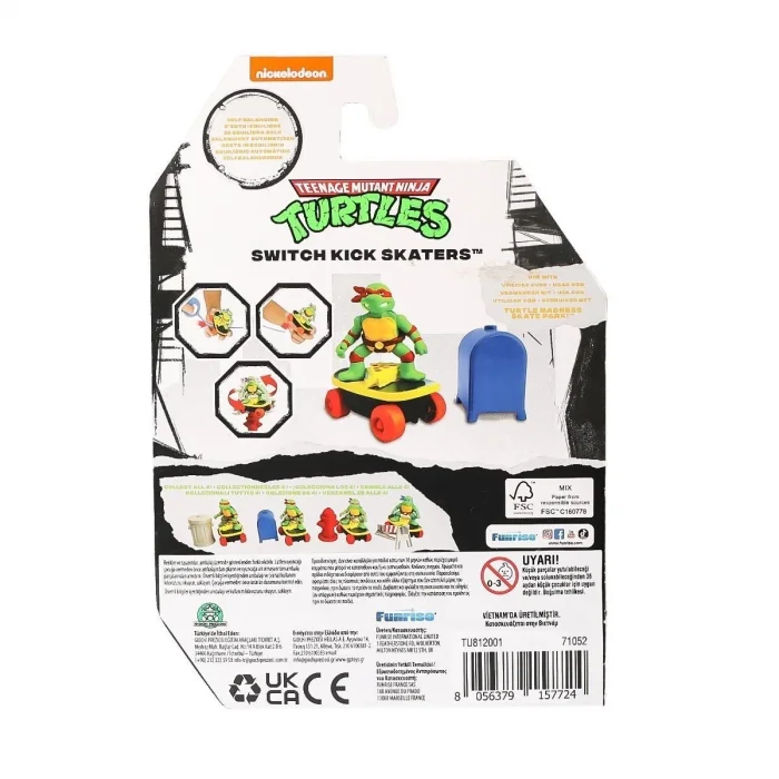 BUĞZ TU812001 TMNT Ninja Kaplumbağalar Kaykay Figürü - 71052 -1 adet fiyatıdır