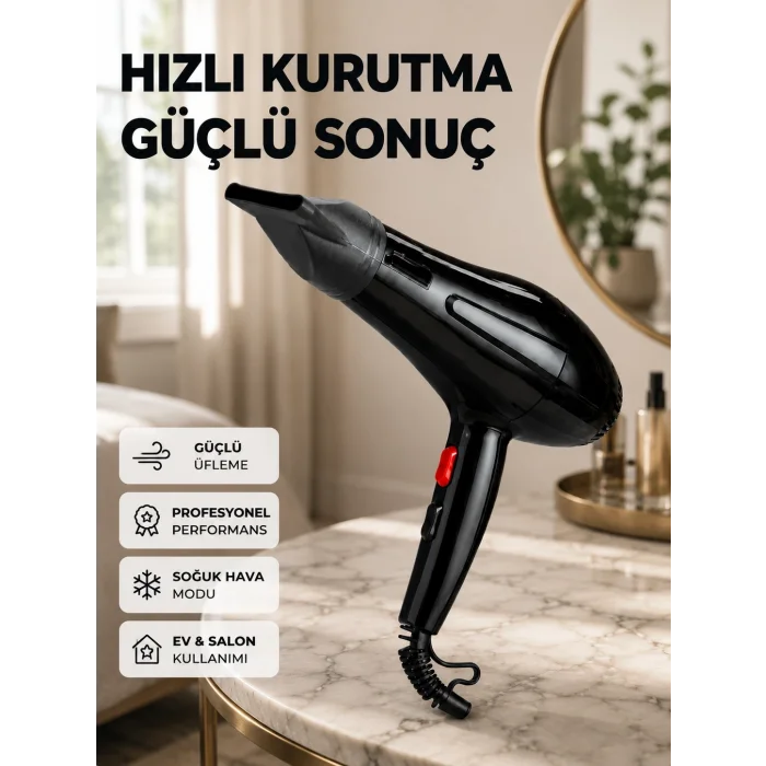 BUĞZ Tüm Saç Tipleri İçin 2200W Güçlü Fön Makinesi