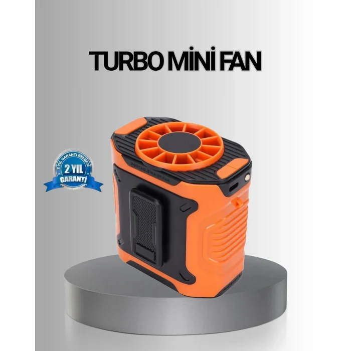 BUĞZ Turbo Mini Taşınabilir Fan – 100 Kademeli Dijital Hız Kontrolü ve Type-C Şarj
