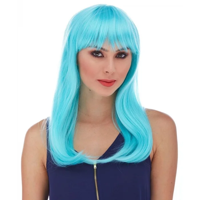 BUĞZ Turkuaz Mavi Parti Peruğu