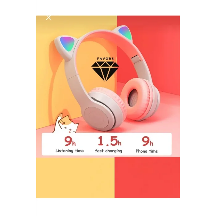 BUĞZ Turkuaz renk kulak üstü bluetooth 5.0 kablosuz kulaklık 1 yıl garantili aux girişli çocuk