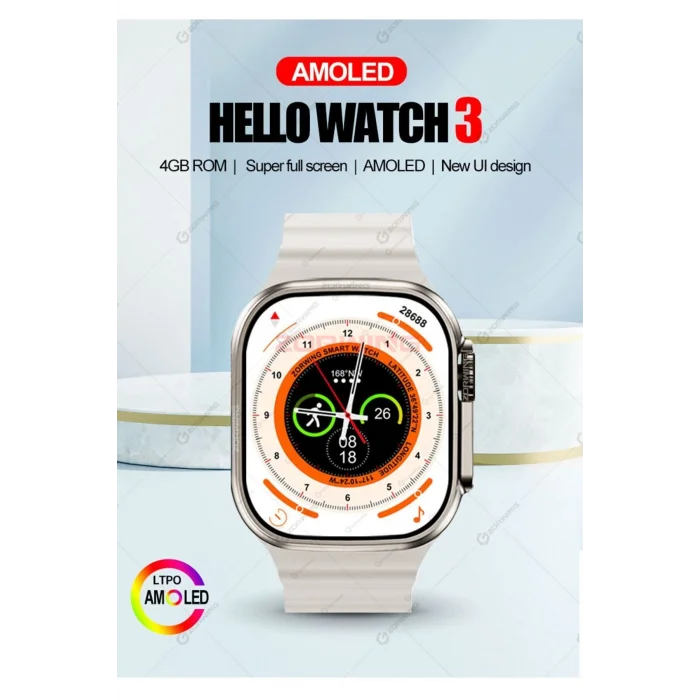 BUĞZ Turuncu Akıllı Saat, AMOLED Ekranlı, 4GB Hafızalı, Nabız ve Uyku Takibi Özellikli