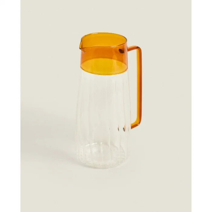 BUĞZ Turuncu Detaylı Cam Sürahi 1600 ml