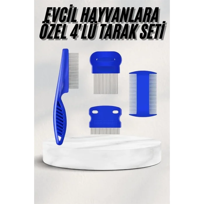  Tüy Fırçası Bit Tarağı Seti Evcil Hayvan Tüy Toplayıcı Bit Pire Önleyici Tarak