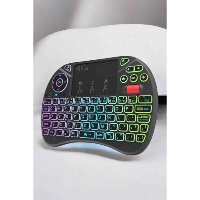 BUĞZ TV Uyumlu Mini Klavye Q Klavye Işıklı Tüm Cihazlara Uyumlu - BUĞZ