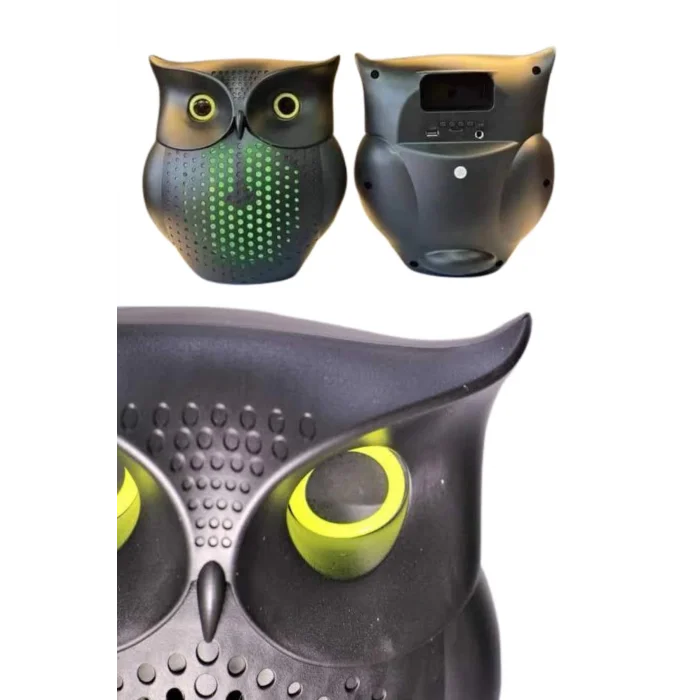  TWS Bluetooth Hoparlör Baykuş Tasarımlı Taşınabilir RGB Işıklı Uzun Pil Ömrü