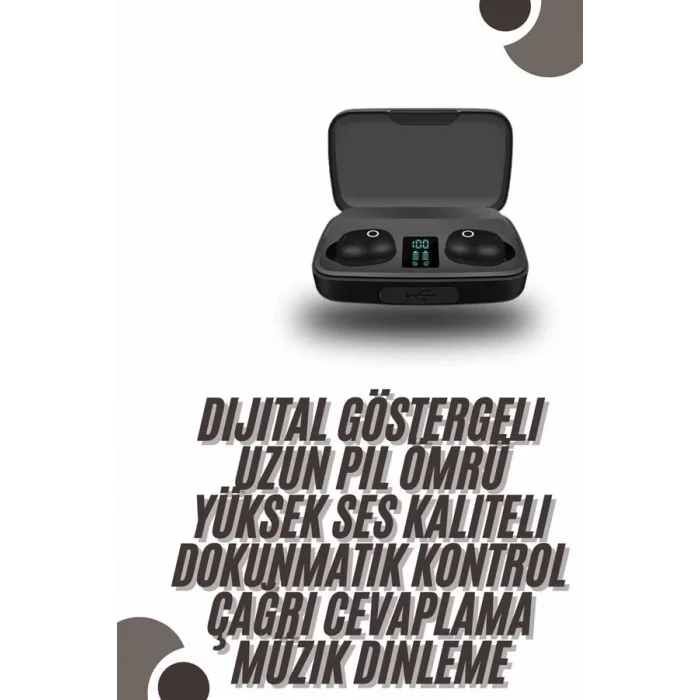  TWS Bluetooth Kulaklık 5.0 Bluetooth Bağlantılı Dokunmatik Kontrol Özelliği