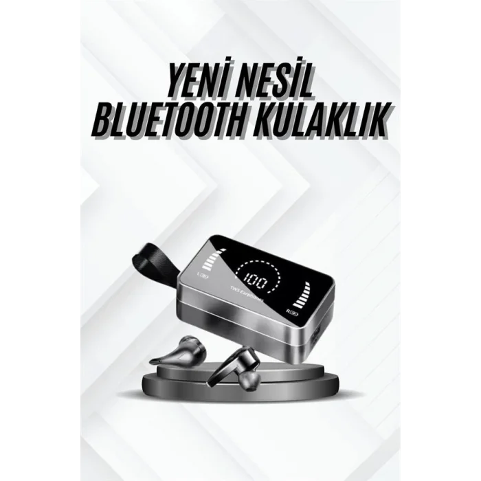  TWS Bluetooth Kulaklık Kablosuz Uzun Pil Ömrü Dijital Göstergeli Powerbank