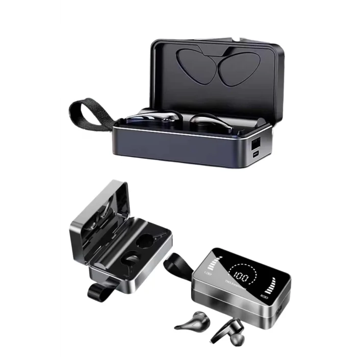  TWS Bluetooth Kulaklık Kablosuz Uzun Pil Ömrü Dijital Göstergeli Powerbank