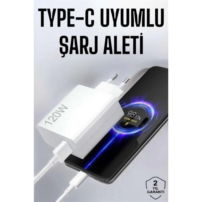  Type-C 120W Şarj Aleti Hızlı Şarj Turbo