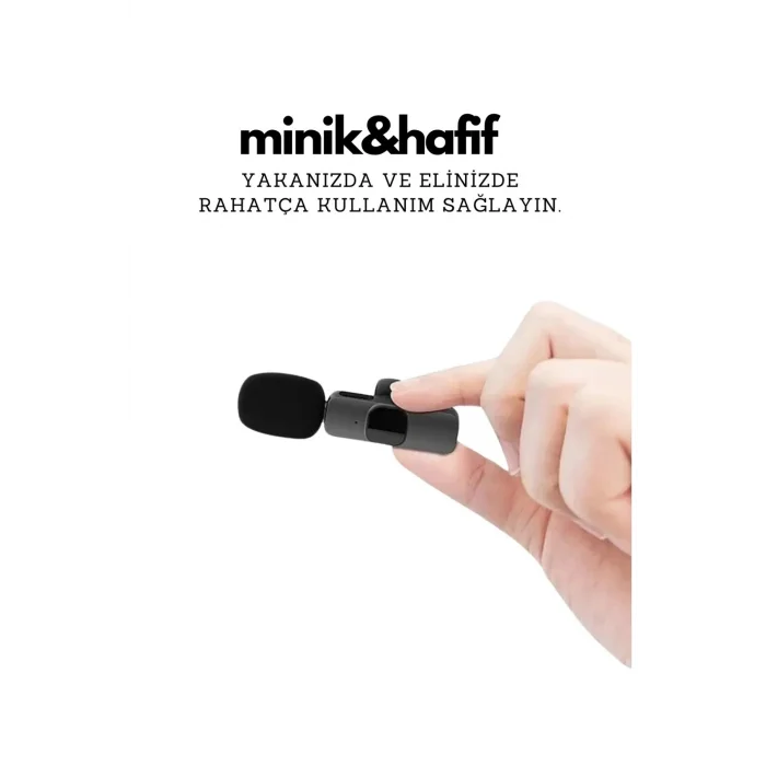 BUĞZ Type-C Çiftli Kablosuz Yaka Mikrofonu Seti - YouTube, TikTok, Vlog ve Canlı Yayınlar İçin Telefon Uyumlu Çift Mikrofon ( BUĞZ )