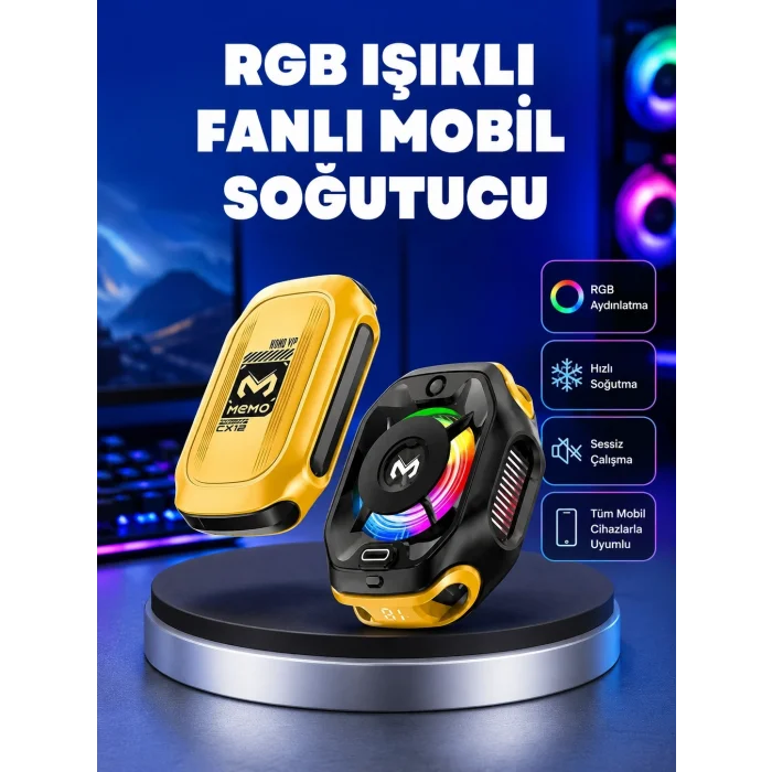 BUĞZ Type-C Girişli AI Modlu Yüksek Performanslı Telefon Soğutucu Yeni Nesil