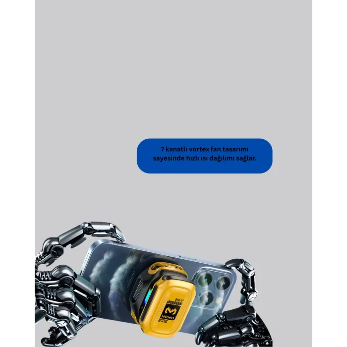 BUĞZ Type-C Girişli AI Modlu Yüksek Performanslı Telefon Soğutucu Yeni Nesil