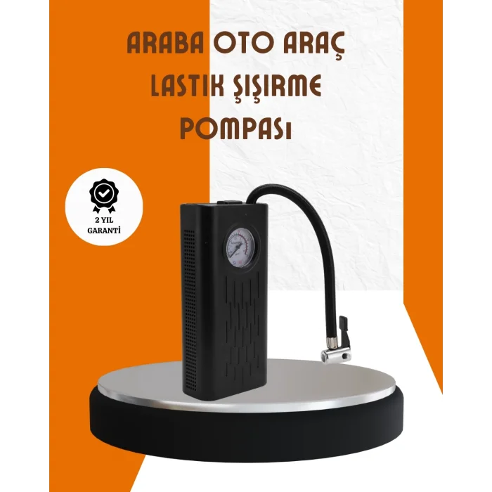  Type-C Şarjlı Güçlü Elektrikli Kompresör Motosiklet Oto Bisiklet İçin