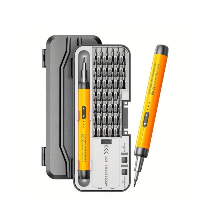 BUĞZ Type C Şarjlı Mini Elektrikli Tornavida 38 Uçlu Manyetik Tamir Kiti