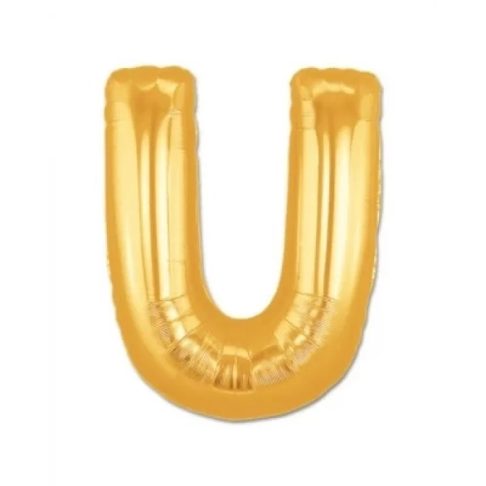  U Harf Folyo Balon Altın Renk  40 inç