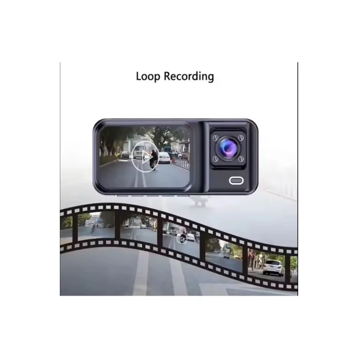  Üç Kameralı Ön Iç Arka Araç Içi Kamera Wifi Viidure App Mpıa CC38 64GB