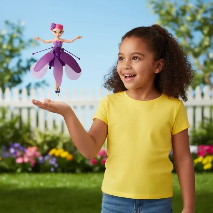 BUĞZ Uçan Peri Oyuncak Usb Kablolu ve Şarj Edilebilir Oyuncak Mor Renkli