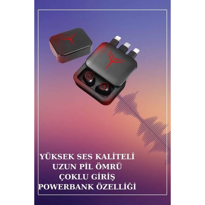 BUĞZ Ucuz Kaliteli Akıllı Saat ve Powerbank Bluetooth Kulaklık 5.1 Stereo ANC Özelliği