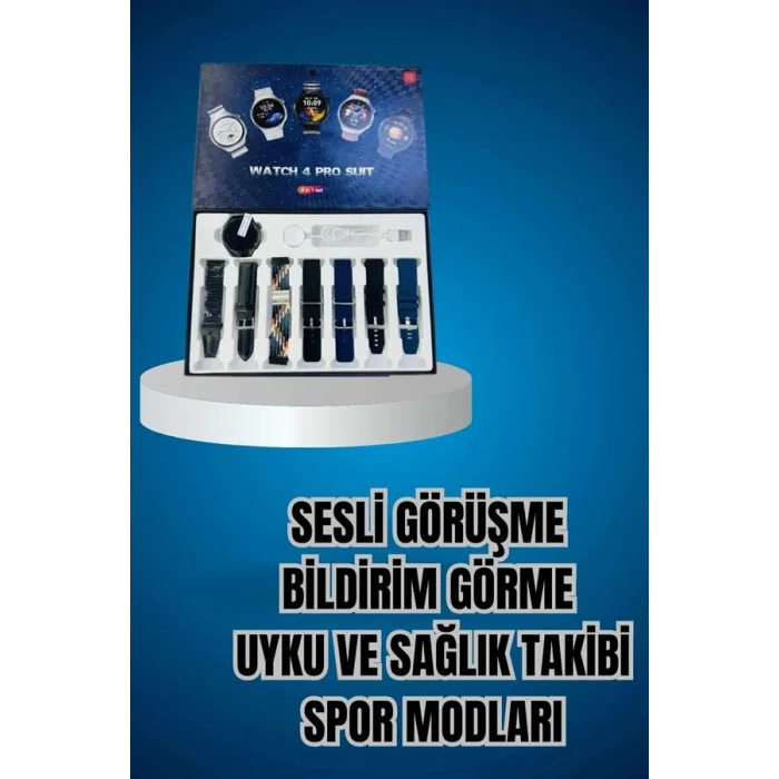 BUĞZ Ucuz Kaliteli Yeni Nesil 7 Kordonlu Akıllı Saat ve Kablosuz Bluetooth Kulaklık ANC Özelliği - BUĞZ