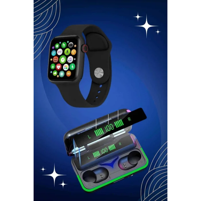 BUĞZ Ucuz ve Kaliteli Kulaklıklı Saat Seti Bluetooth Bağlantılı Akıllı Saat ve Kulaklık - BUĞZ