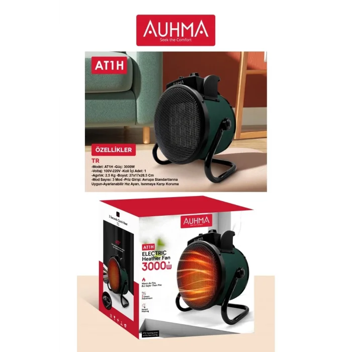 BUĞZ Ultra Güçlü 3000 Watt Taşınabilir Elektrikli Portatif Isıtıcı Soba Sıcak Hava Üfleyen Fan Radyatör - Lisinya