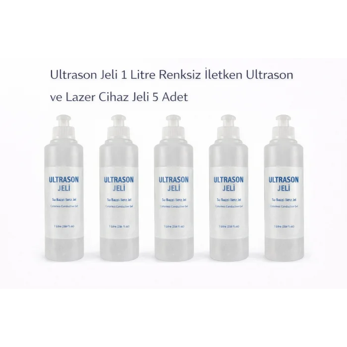 BUĞZ Ultrason Jeli 1 Litre Renksiz İletken Ultrason ve Lazer Cihaz Jeli 5 Adet