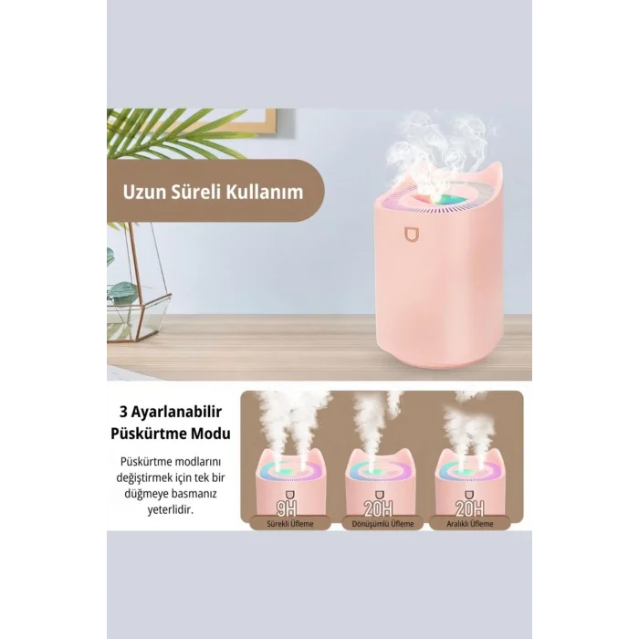 BUĞZ Ultrasonik Teknolojili 3000ml Kapasiteli Hava Nemlendirici, Sıcak ve Soğuk Buhar Seçenekli