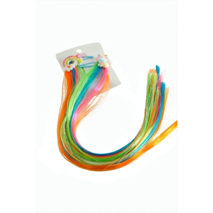 BUĞZ Unicorn Gökkuşağı Renkli Çıtçıtlı Saç Aksesuarı 2 Adet