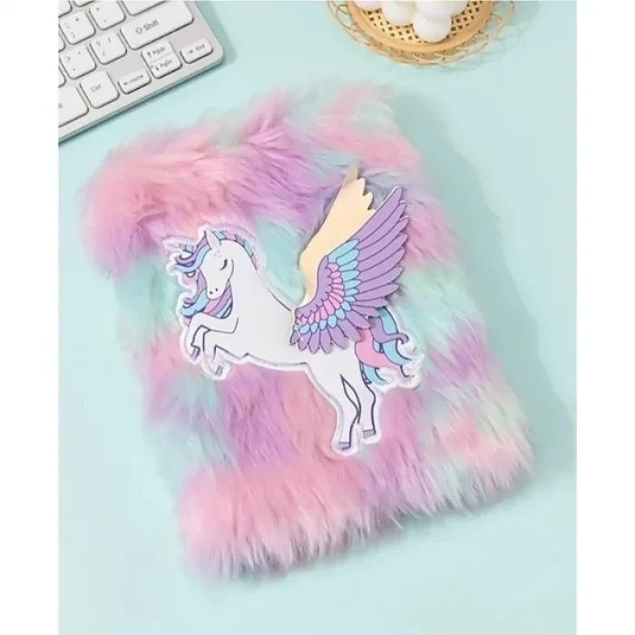 BUĞZ Unicorn Tasarımlı Peluş Hatıra Defteri