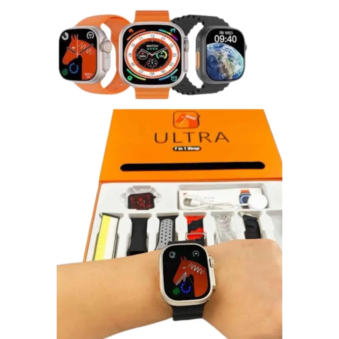  Unısex 7 Kordonlu Çok Fonksiyonlu Nabız Ölçer Uyku ve Sağlık Takibi