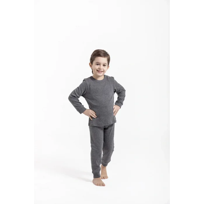 OIL COMPANY BUĞZ Unisex  Antrasit   Termal Çocuk İçlik Takım