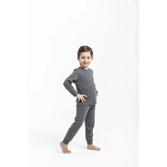 OIL COMPANY BUĞZ Unisex  Antrasit   Termal Çocuk İçlik Takım
