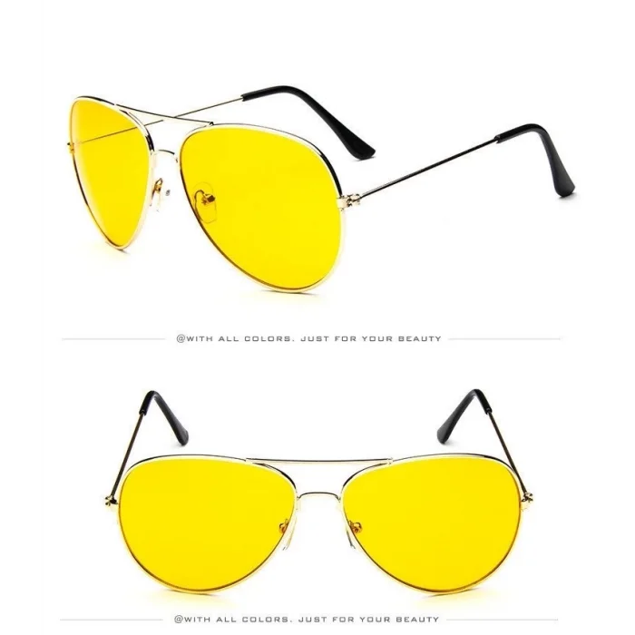  Unisex Gold Metal Çerçeveli Damla Gözlük (kutulu)