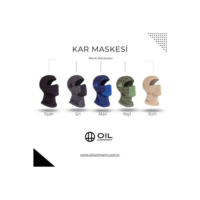 OIL COMPANY BUĞZ Unisex Rüzgar Geçirmez Koruyucu Termal Kar Maskesi Motorcu Ve Kayakçı Beresi