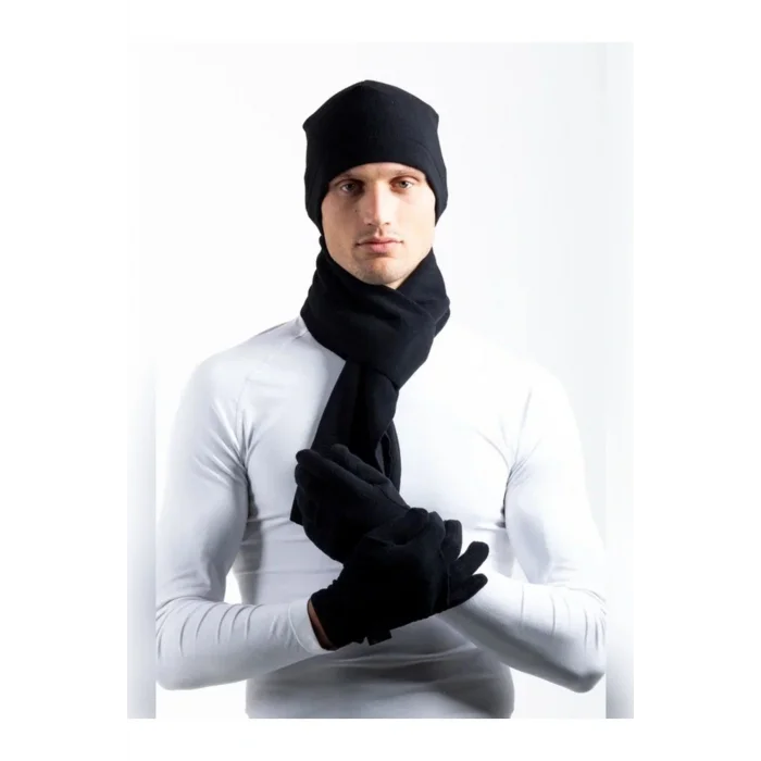 OIL COMPANY BUĞZ Unisex Rüzgar Geçirmez  Siyah POLAR  Kışlık ELDİVEN