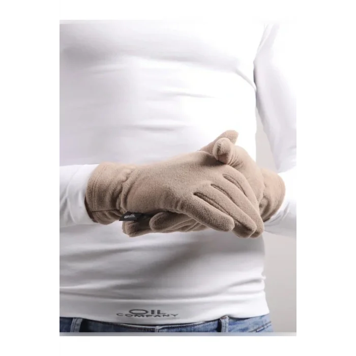 OIL COMPANY BUĞZ Unisex Rüzgar Geçirmez  Siyah POLAR  Kışlık ELDİVEN