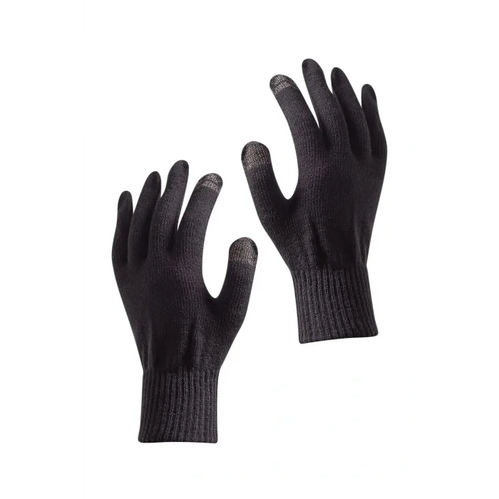 OIL COMPANY BUĞZ Unisex Rüzgar Geçirmez Soft Parmak Touch Siyah Eldiven Dokunmatik Parmak