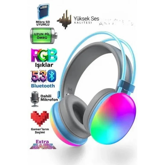 BUĞZ Unısex Yüksek Ses Kaliteli Yumuşak Kılıflı Kablosuz Kulak Üstü Bluetooth Kulaklık - BUĞZ