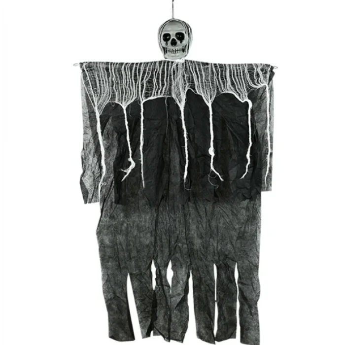 BUĞZ Ürpertici Kuru Kafa Hayalet Saçaklı Dekor