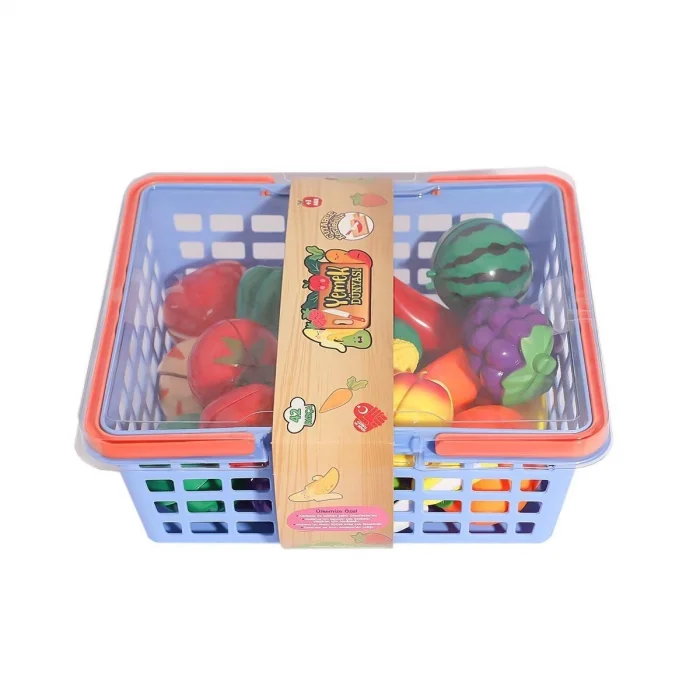 BUĞZ URT007-SPT-001 Kesilebilen Meyve ve Sebze Sepetli 42 Parça -Birlik