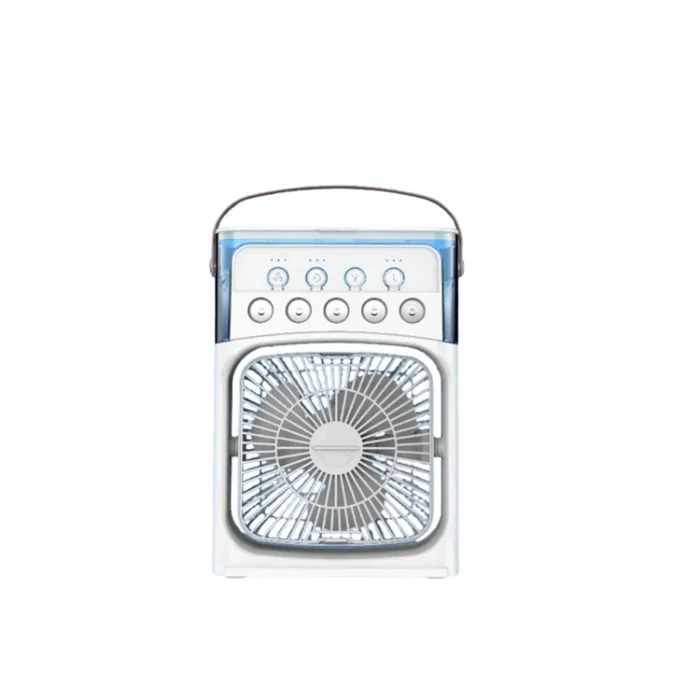 BUĞZ USB Bağlantılı 3ü 1 Arada Nemlendirici Mini Klima Fan | 7 Renk Işıklı - Lisinya