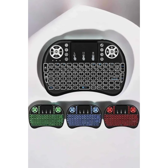  USB Bağlantılı Mini Q Klavye Işıklı Tüm Cihazlara Uyumlu