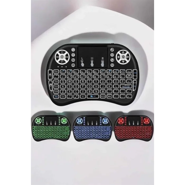  USB Bağlantılı Mini Q Klavye Işıklı Tüm Cihazlara Uyumlu