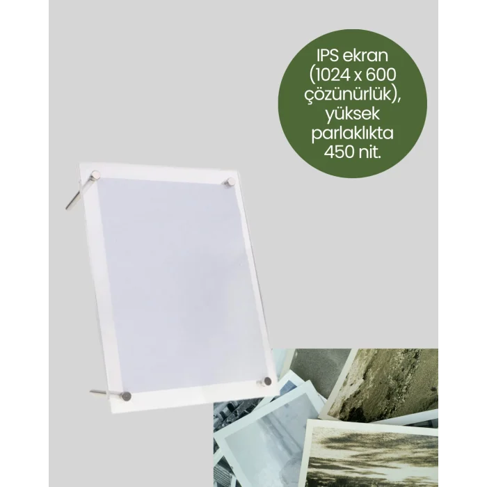 BUĞZ USB-C ile Hızlı Şarj ve Veri Aktarımı – 7 İnç Dijital Görüntü Çerçevesi - BUĞZ