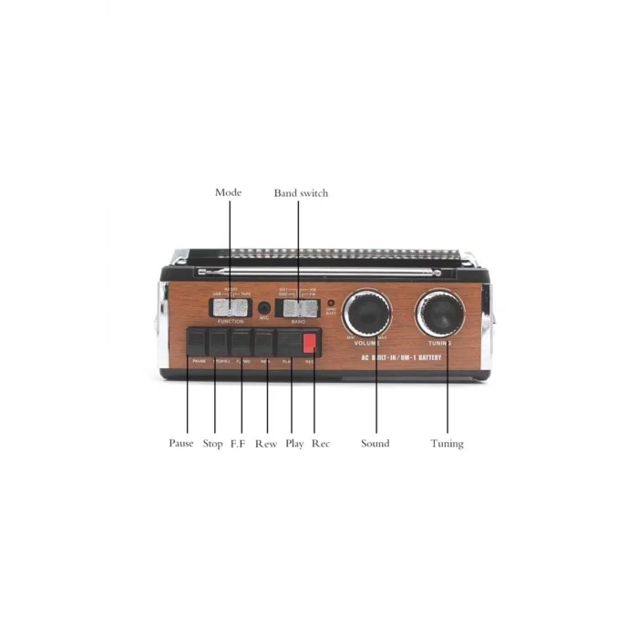 BUĞZ Usb fm radyo kaset çalar gri renk 2 yıl garantili nostaljik müzik kutusu - Elektronik