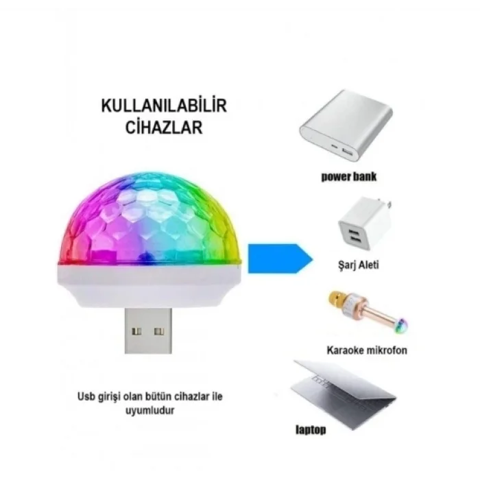 BUĞZ Usb Girişli Sese Duyarlı Disko Topu