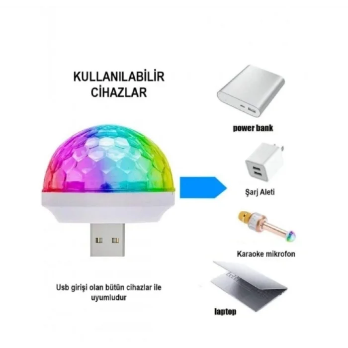 BUĞZ Usb Girişli Sese Duyarlı Disko Topu